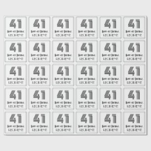 Papel De Presente 41st Aniversário: O art deco inspirou o estilo