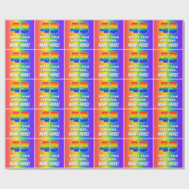 Papel De Presente 43º aniversário: Padrão Divertido e Colorido do Ar