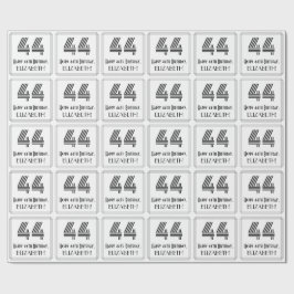 Papel De Presente 44 Aniversário: Art Deco Estilo Inspirado "44" + N