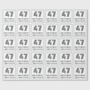 Papel De Presente 47.o Aniversário: Art Deco Estilo Inspirado "47" 