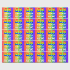 Papel De Presente 48º aniversário: Padrão Divertido e Colorido do Ar