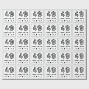 Papel De Presente 49.º aniversário: Art Deco Inspira Estilo "49" + N