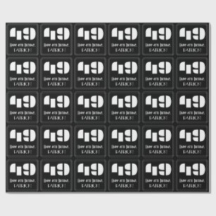 Papel De Presente 49.o aniversário: Art Deco inspirou "49" e nome