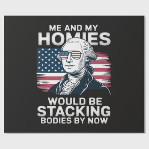 Papel De Presente 4 de Julho Patriótico Americano