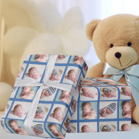 4 Foto, Baby Boy Blue Cute primeiro aniversario