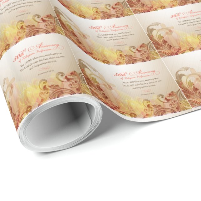 Papel De Presente 50º Aniversário da Profissão Religiosa, freira (Ponta do rolo)