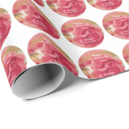 Papel De Presente 50º Aniversário da Religião Rosa Rosa