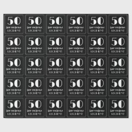 Papel De Presente 50.º aniversário - Art Deco Inspirou "50", Nome