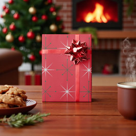 Papel De Presente 50 de Feriado Moderno de Meio século Retroativo de