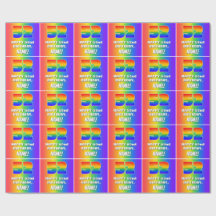 52º Aniversário: Padrão Arco-Íris Colorido e Diver