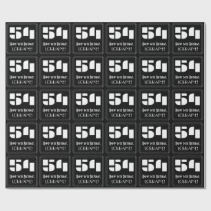 Papel De Presente 54.º aniversário: Art Deco Inspirou "54" & Nome