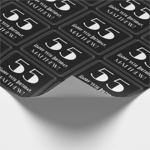 Papel De Presente 55.º aniversário - Art Deco Inspirou o Aspecto "