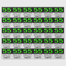 55.º aniversário - Estilo Nerdy / Geeky "55" e Nom