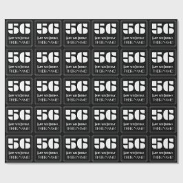 Papel De Presente 56.º aniversário: Art Deco Inspirou "56" & Nome