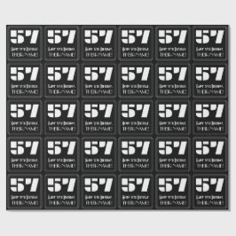 Papel De Presente 57.º aniversário: Art Deco Inspirou "57" & Nome