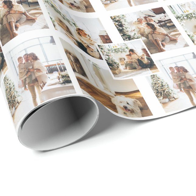 Papel De Presente 5 Colagem de Fotos Personalizadas (Ponta do rolo)