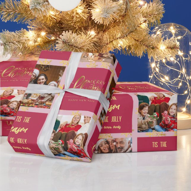 Papel De Presente 5 sua foto Feliz Natal. (Feriados)