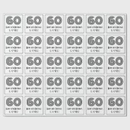 Papel De Presente 60.º Aniversário: Art Deco Estilo Inspirado "60" +