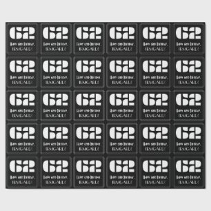 Papel De Presente 62.º aniversário: Art Deco Inspirou o Olho "62" &