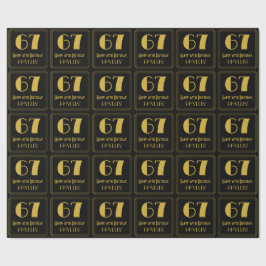 Papel De Presente 67º aniversário ~ Arte Deco Inspirou "67", Nome