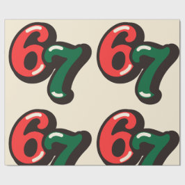 Papel De Presente 67 Christmas Funny Red & Green Wrapping Paper