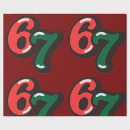 Papel De Presente 67 Christmas Funny Red & Green Wrapping Paper