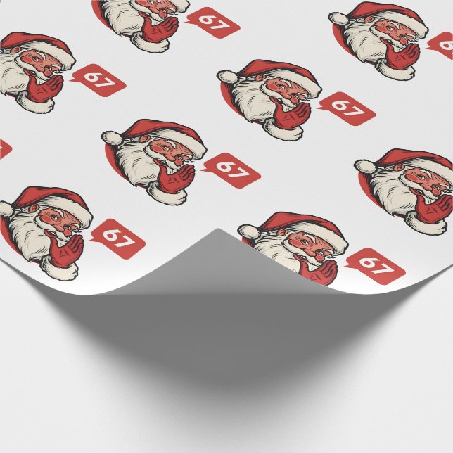Papel De Presente 67 Christmas Merry Six Seven Brainrot Santa Claus (Ponta)