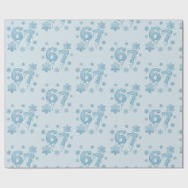 Papel De Presente 67 Diversão 6 7 Seis Sete Floco de Neve Natal Inve