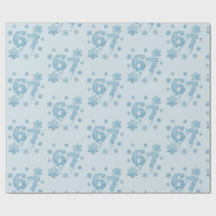 Papel De Presente 67 Diversão 6 7 Seis Sete Floco de Neve Natal Inve