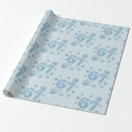 Papel De Presente 67 Diversão 6 7 Seis Sete Floco de Neve Natal Inve