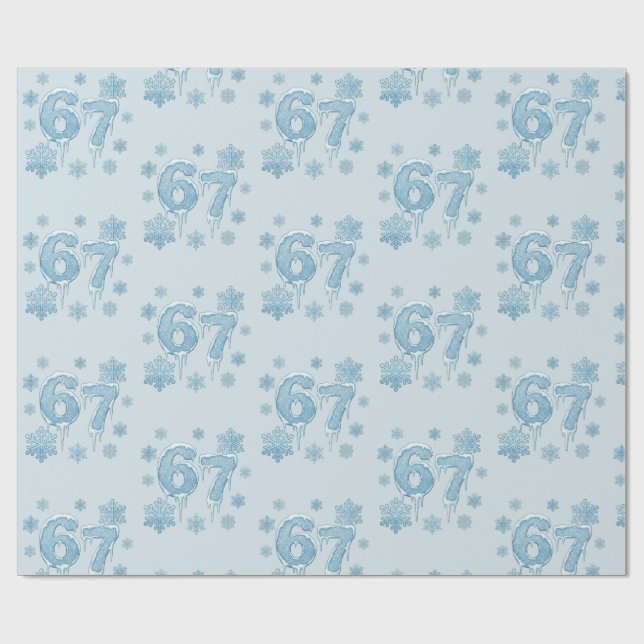 Papel De Presente 67 Funny 6 7 Six Seven Snowflake Christmas Winter (Aberto)