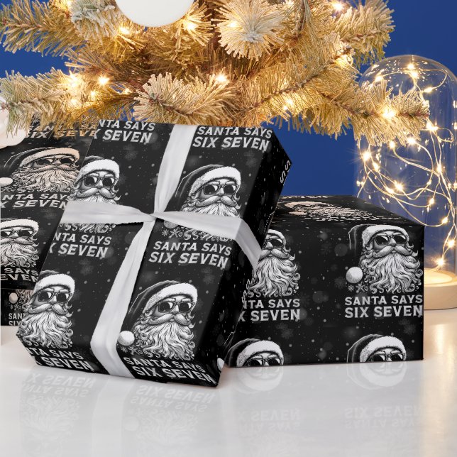 Papel De Presente 67 Meme Engraçado O Papai Noel Diz Seis Sete Natal (Feriados)