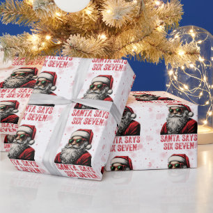 Papel De Presente 67 Meme Engraçado O Papai Noel Diz Seis Sete Natal
