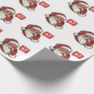 Papel De Presente 67 Natal Alegre Seis Sete Brainrot Papai Noel