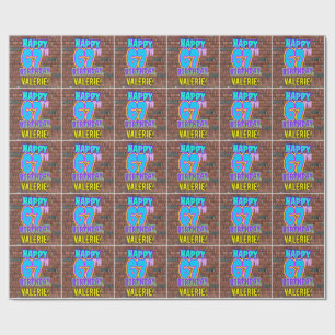 Papel De Presente 67.o Aniversário: Divertido, Grafite Urbano Inspi