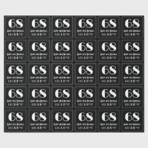 Papel De Presente 68.º aniversário - Art Deco Inspirou "68", Nome