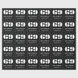 Papel De Presente 69.º aniversário: Art Deco Inspirou "69" & Nome