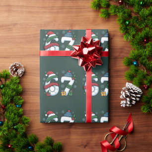 Papel De Presente 6 7 Seis Sete Geração Z Alpha Meme Gíria Natal Bon