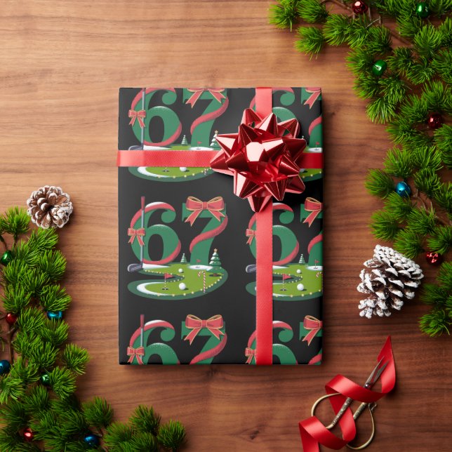 Papel De Presente 6 7 Seis Sete Golfe Geração Z Alpha Meme Natal Gol (Presente de Natal)