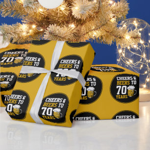 Papel De Presente 70 Aniversário Saúde e Cerveja aos 70 anos