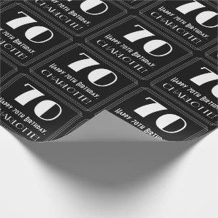 Papel De Presente 70 Birthday - Art Deco Inspirou "70", Nome