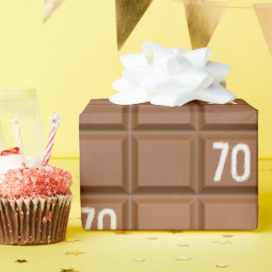 Papel De Presente 70 Birthday Chocolate Candy Bar Wraping Paper