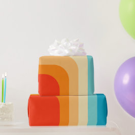 Papel De Presente 70s Square Rainbow