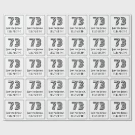 Papel De Presente 73.º Aniversário: Art Deco Estilo Inspirado "73" +