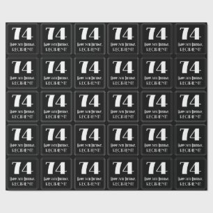 Papel De Presente 74.º aniversário - Art Deco Inspirou "74", Nome