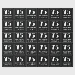 Papel De Presente 75.º aniversário - Art Deco Inspira "75", Nome