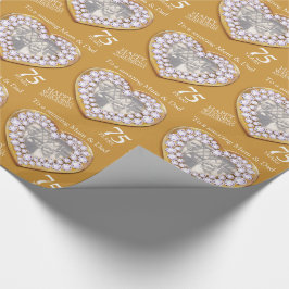 Papel De Presente 75.º aniversário de casamento - quebra-foto dos pa