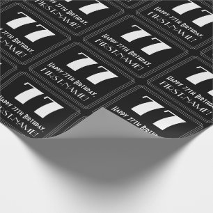 Papel De Presente 77.º aniversário - Art Deco Inspirou "77", Nome