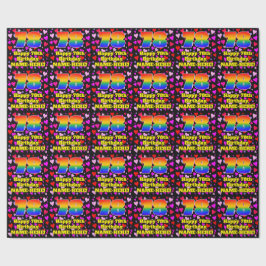 Papel De Presente 78th Birthday: Loving Hearts Pattern, Rainbow # 78