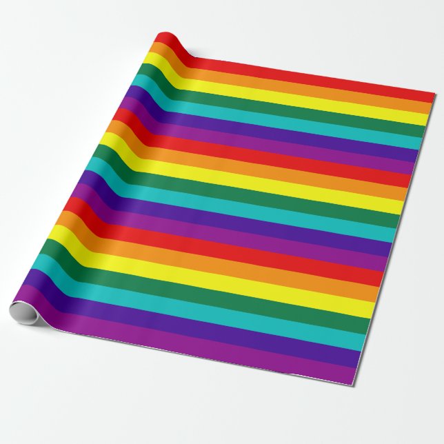 Papel De Presente 7 Bandeira do Rainbow (Desenrolado)